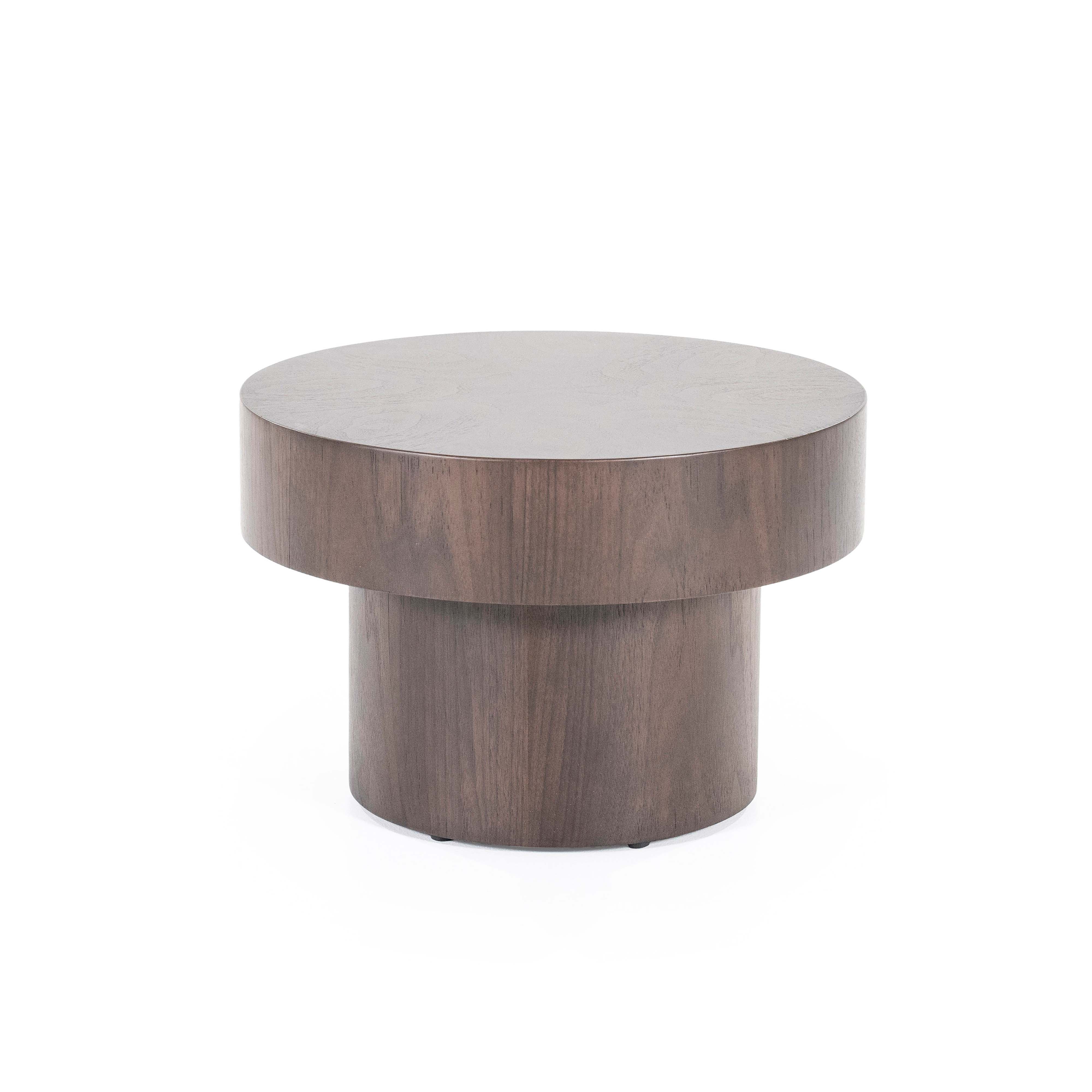 Ronde bijzettafel dia. 45cm - walnoot bruin 