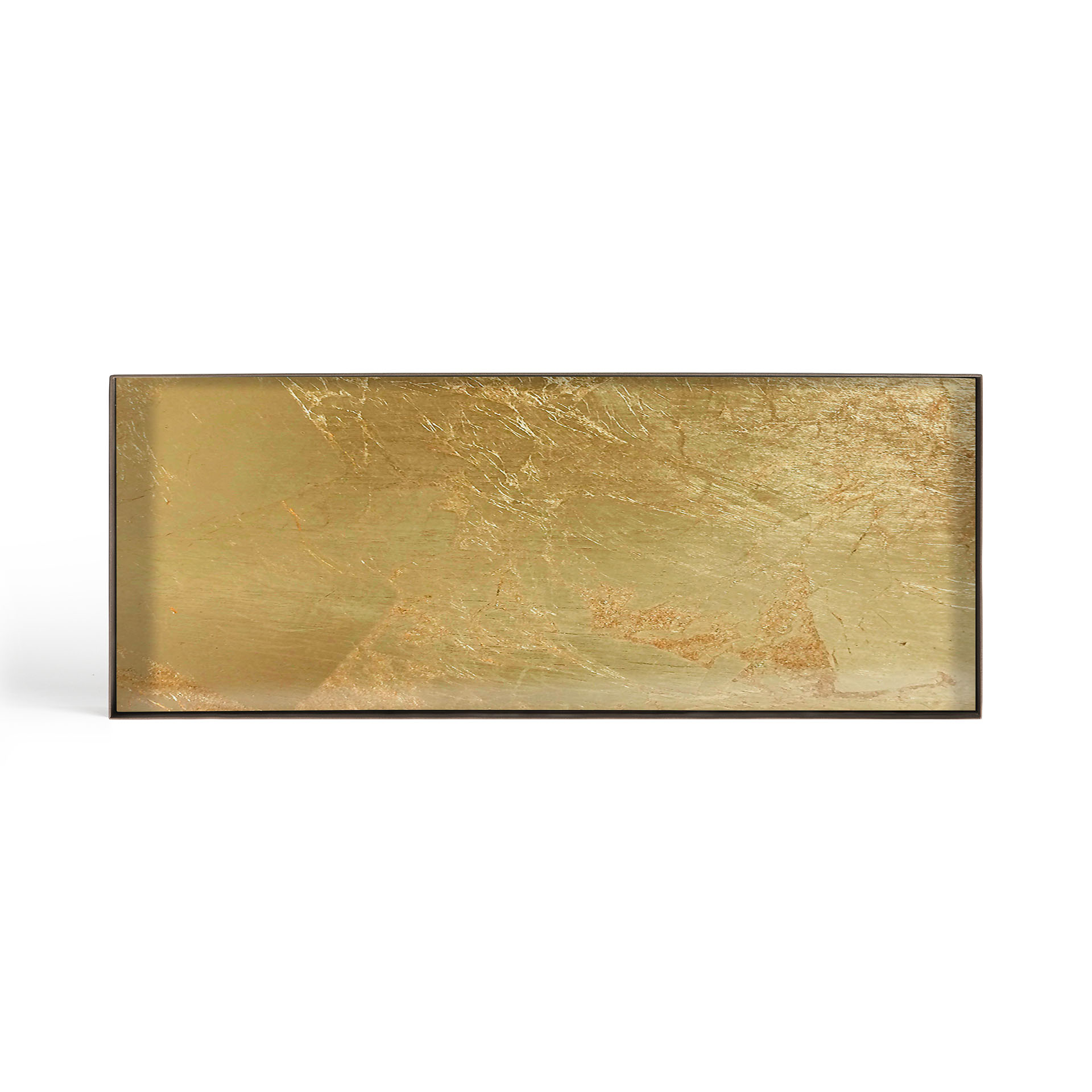 Mini Tray Gold Leaf L