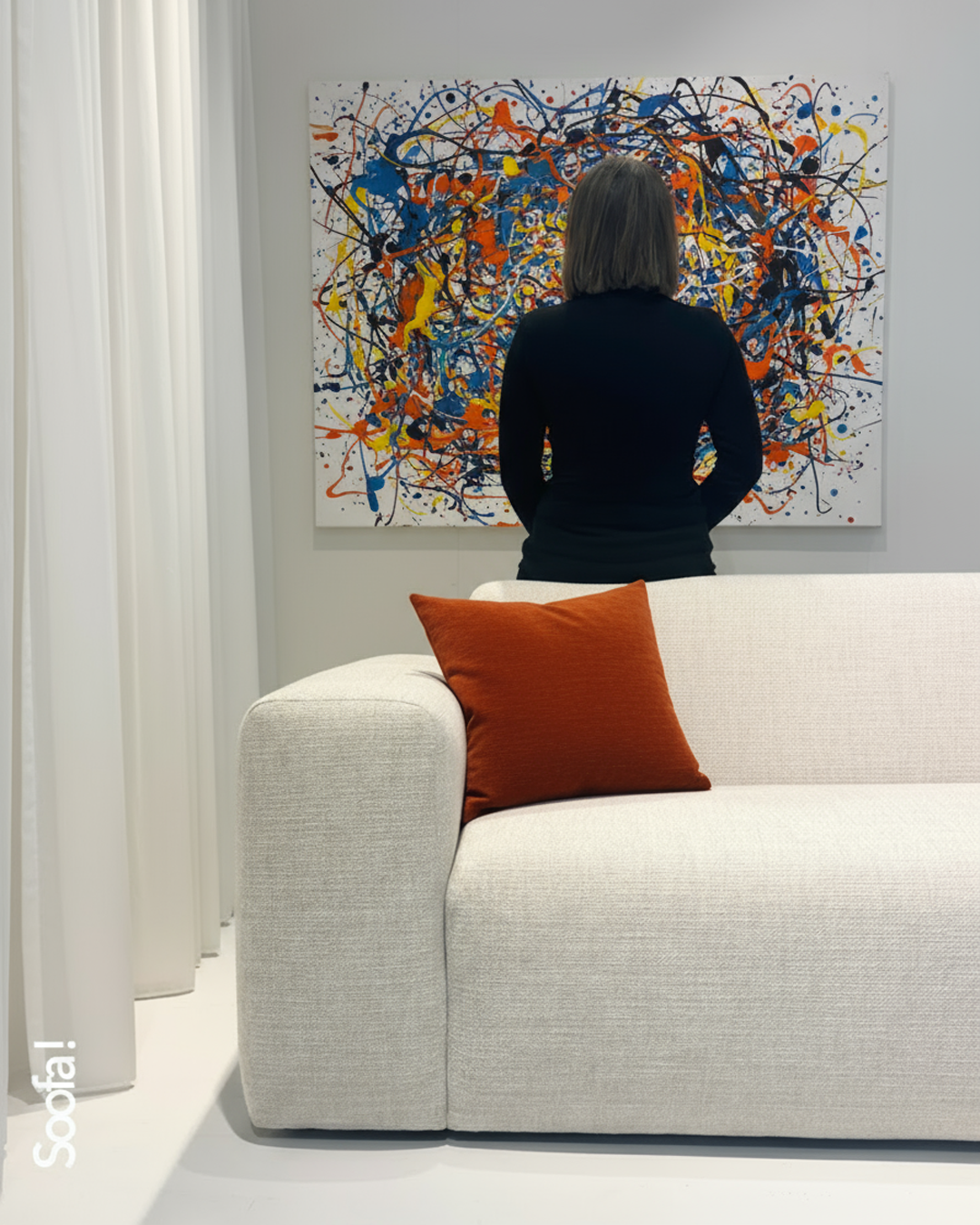 Hoeksalon North met longchair (rechts) - Nebbia lichtgrijs