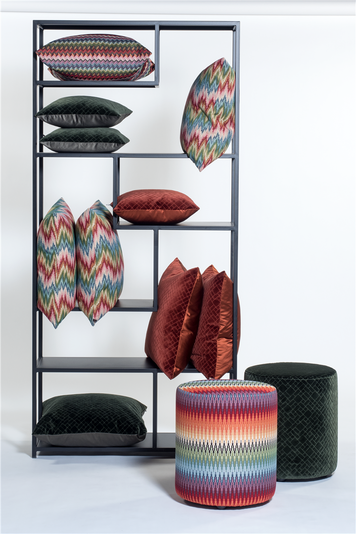 Poef met print - multicolor