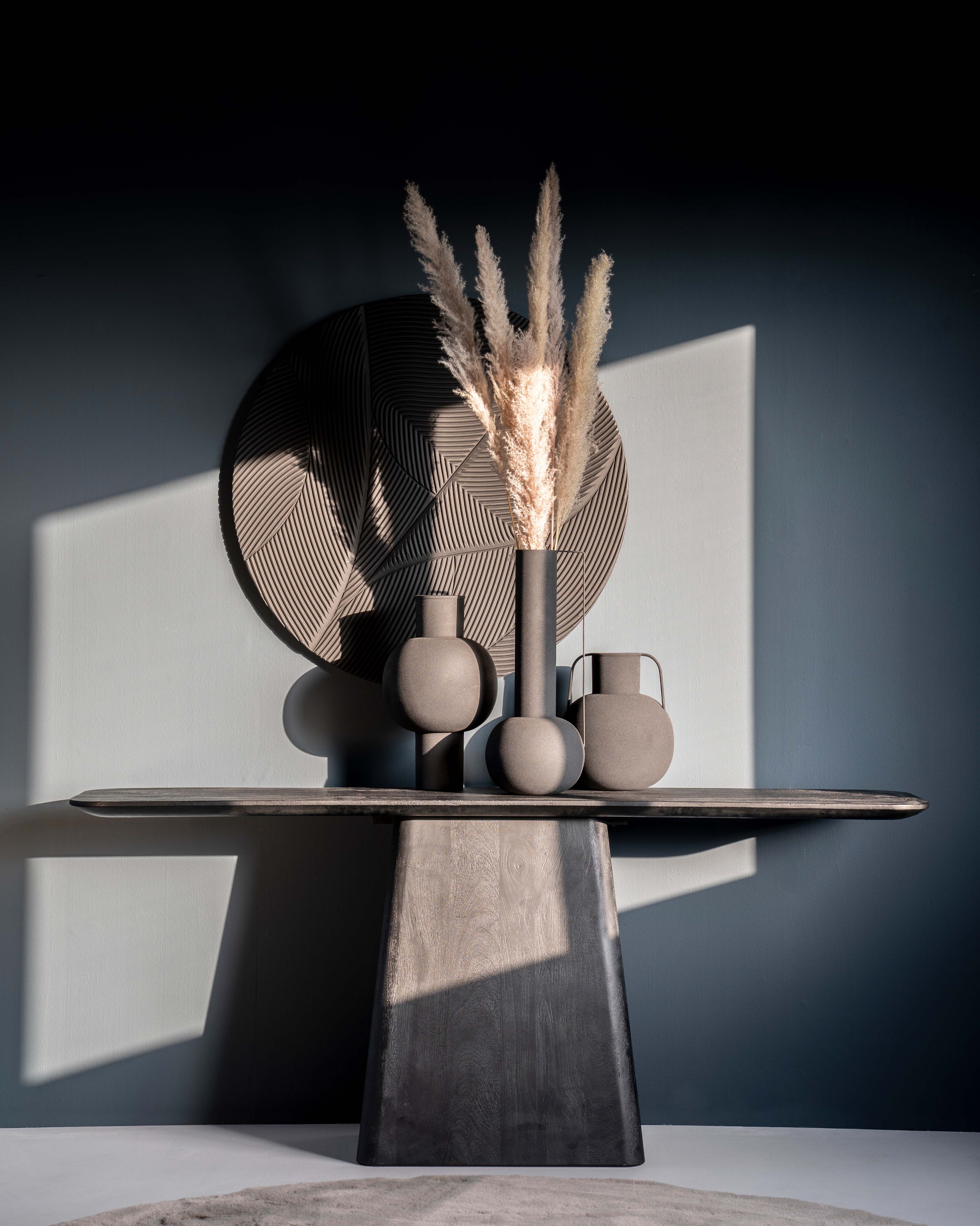Consoletafel 180x40cm - zwart mangohout