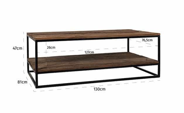 Salontafel 131 x 81cm