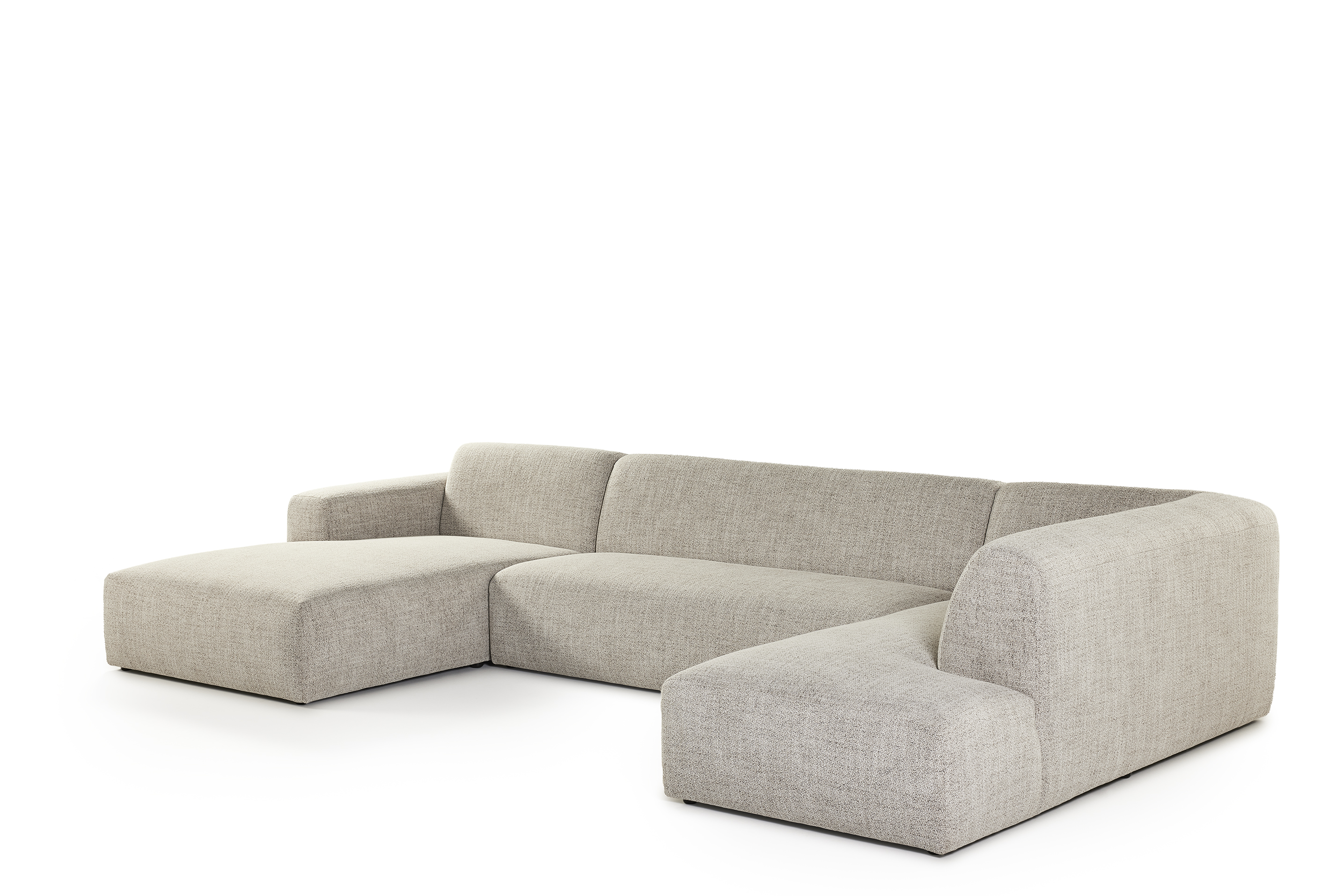 Hoeksalon U-vorm North met longchair (links) - Oasis grijs