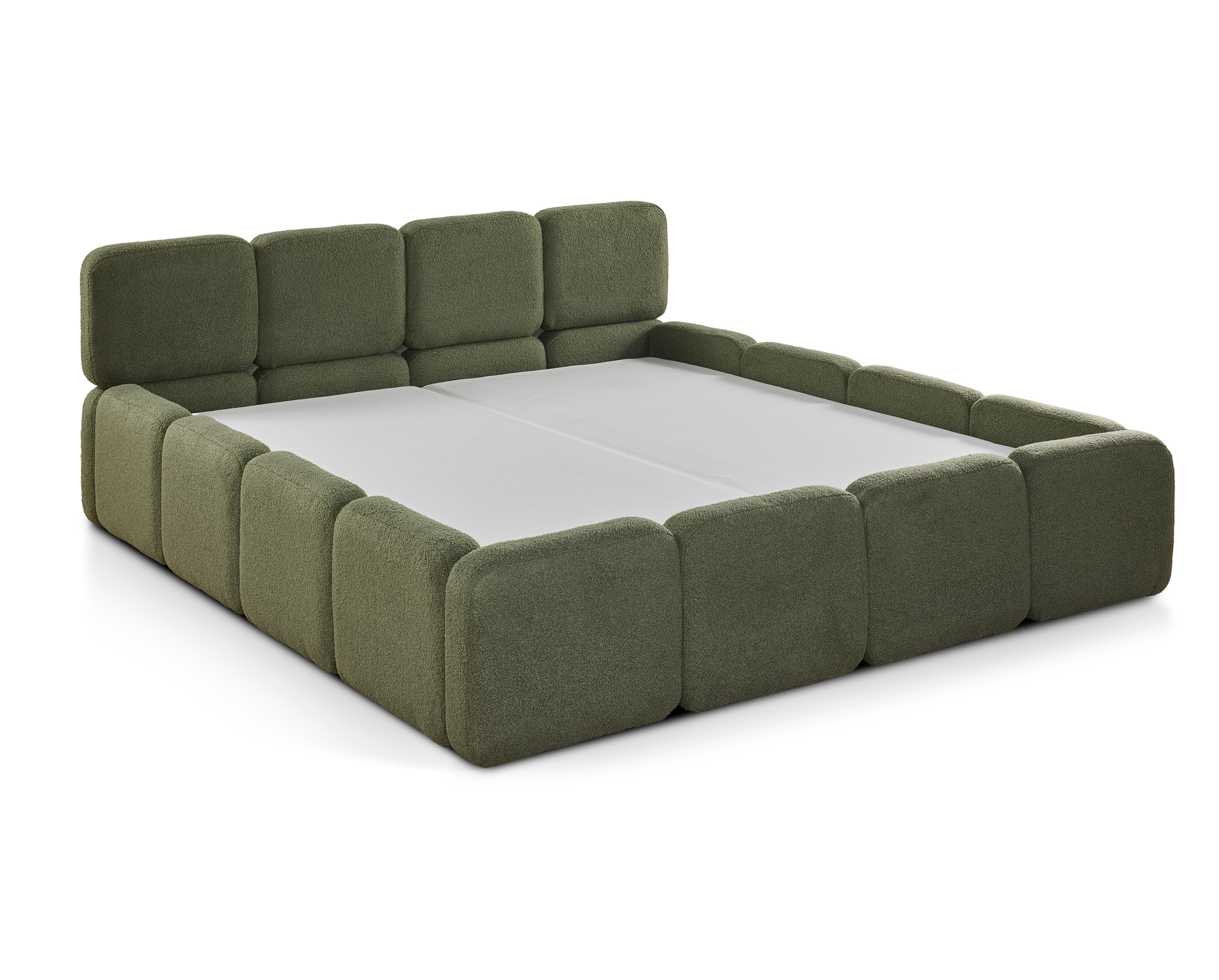 Boxspring (excl. matras) 180x200cm - donkergroen