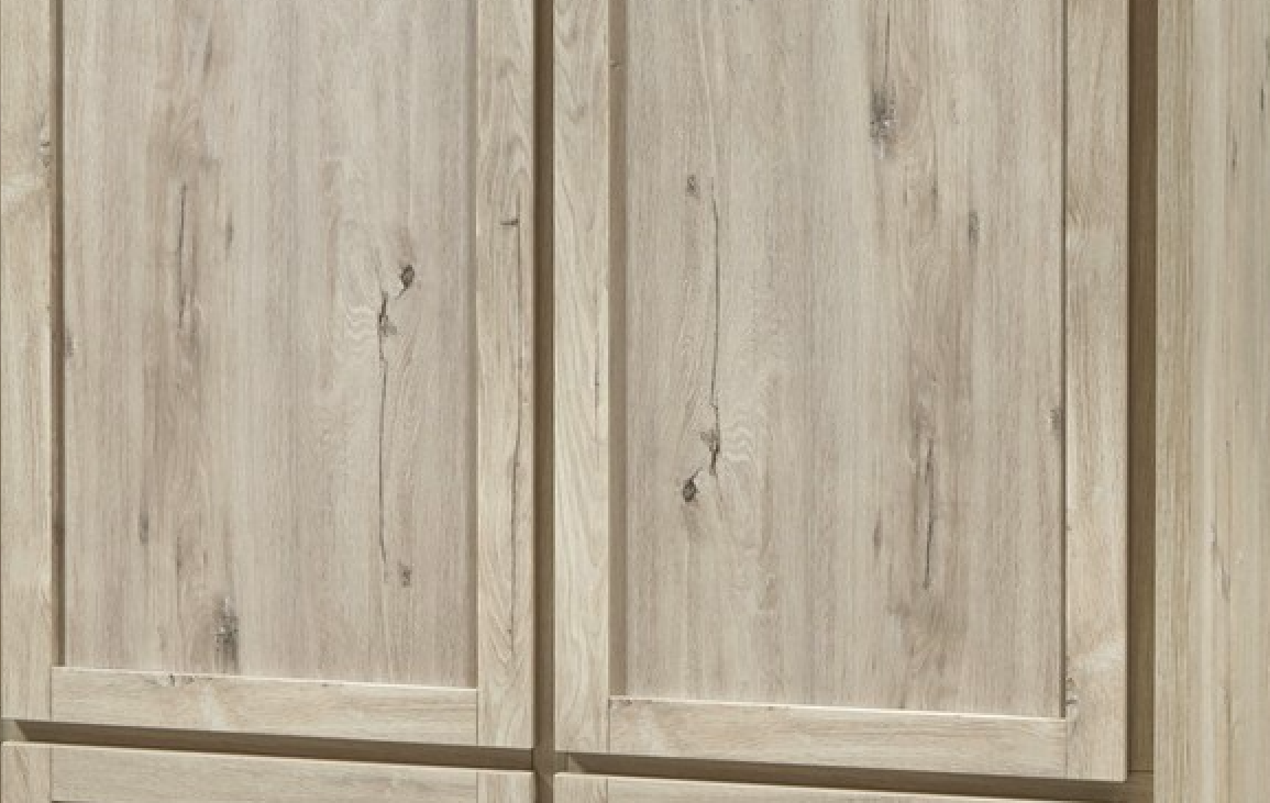 Dressoir met 4 deuren en 4 lades B196cm - lichtgrijs eiken