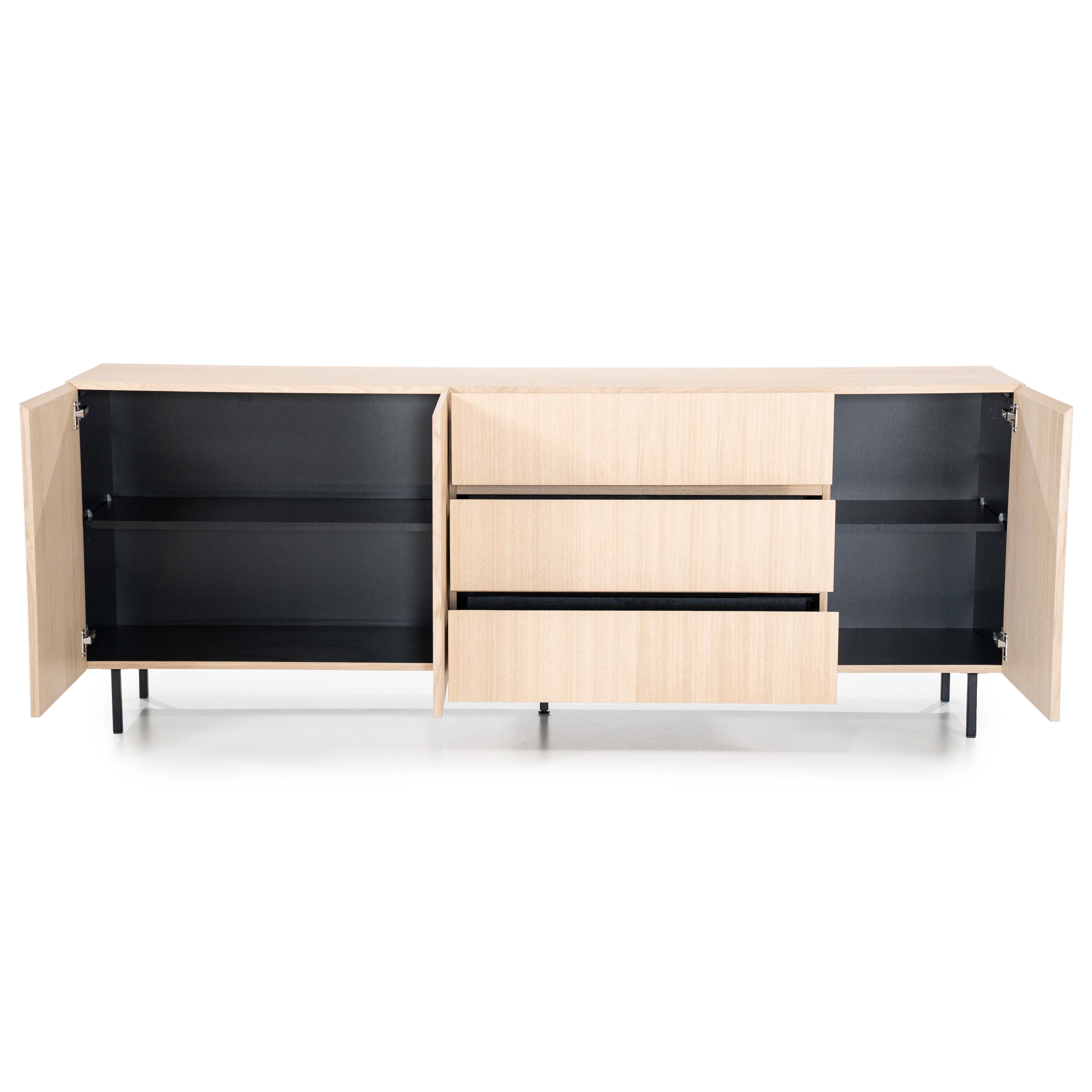 Dressoir met 3 deuren en 3 lades - natuur eiken