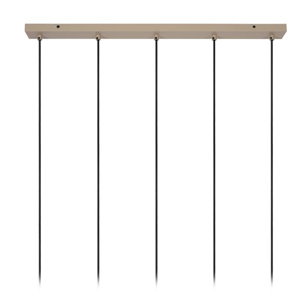 Hanglamp Evora met vijf pendels - taupe