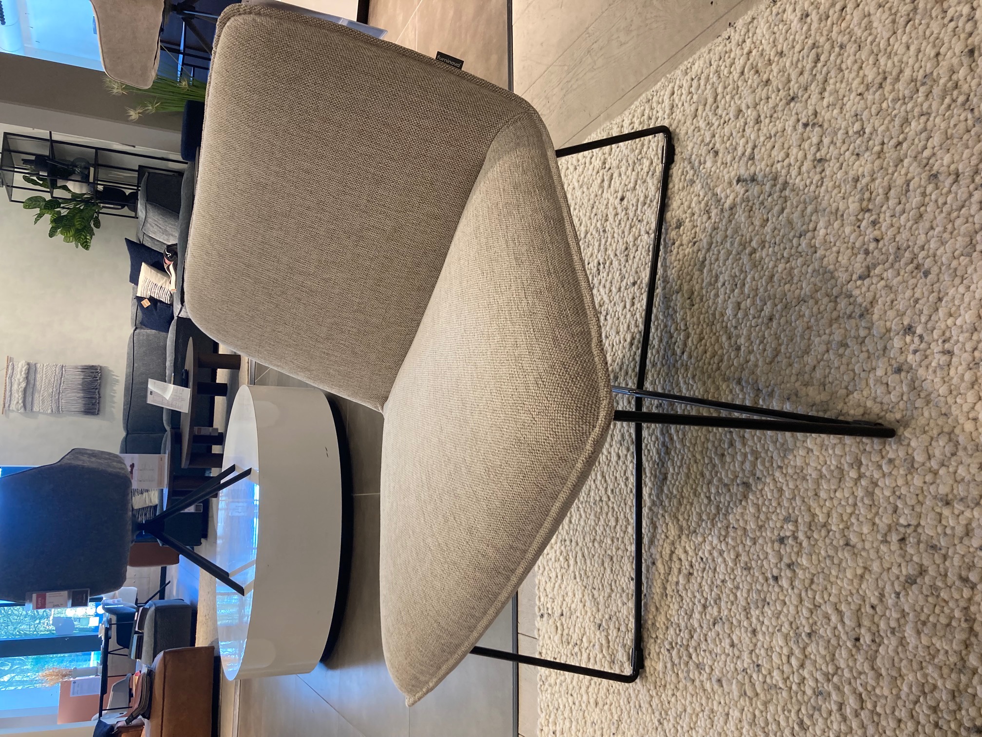 Fauteuil in stof - Sand beige
