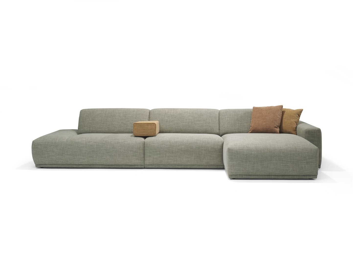 Hoeksalon met longchair (rechts) - Naturel taupe