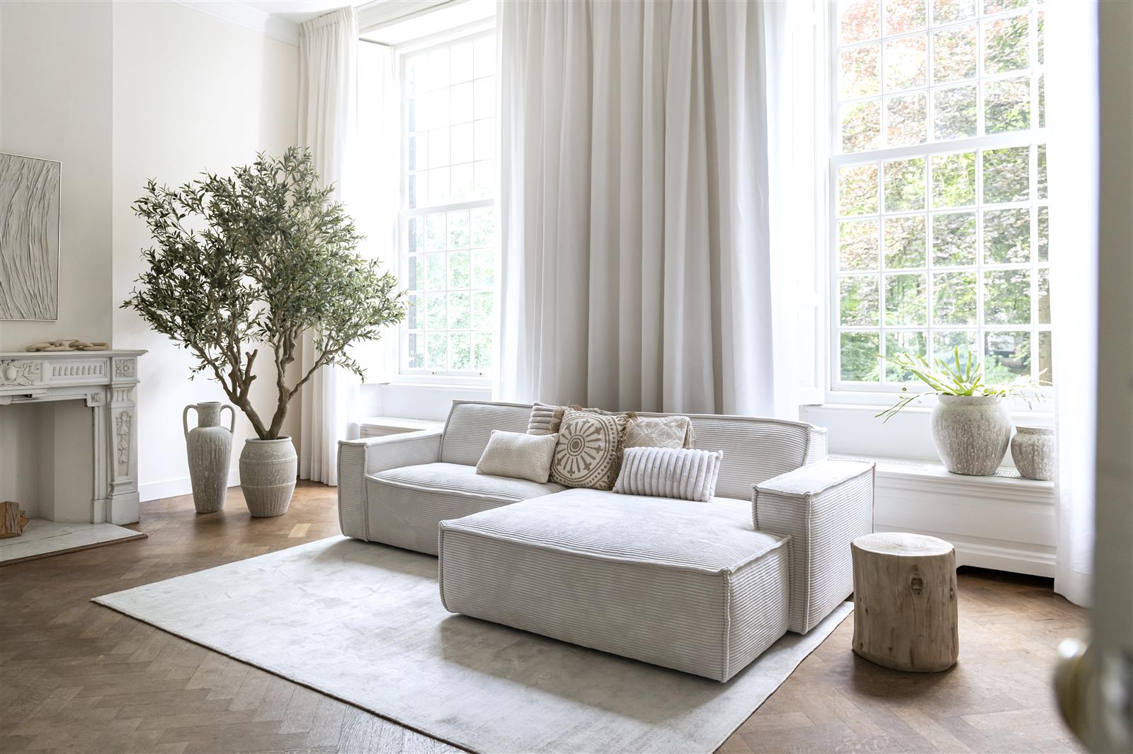 Hoeksalon Colmar - creme