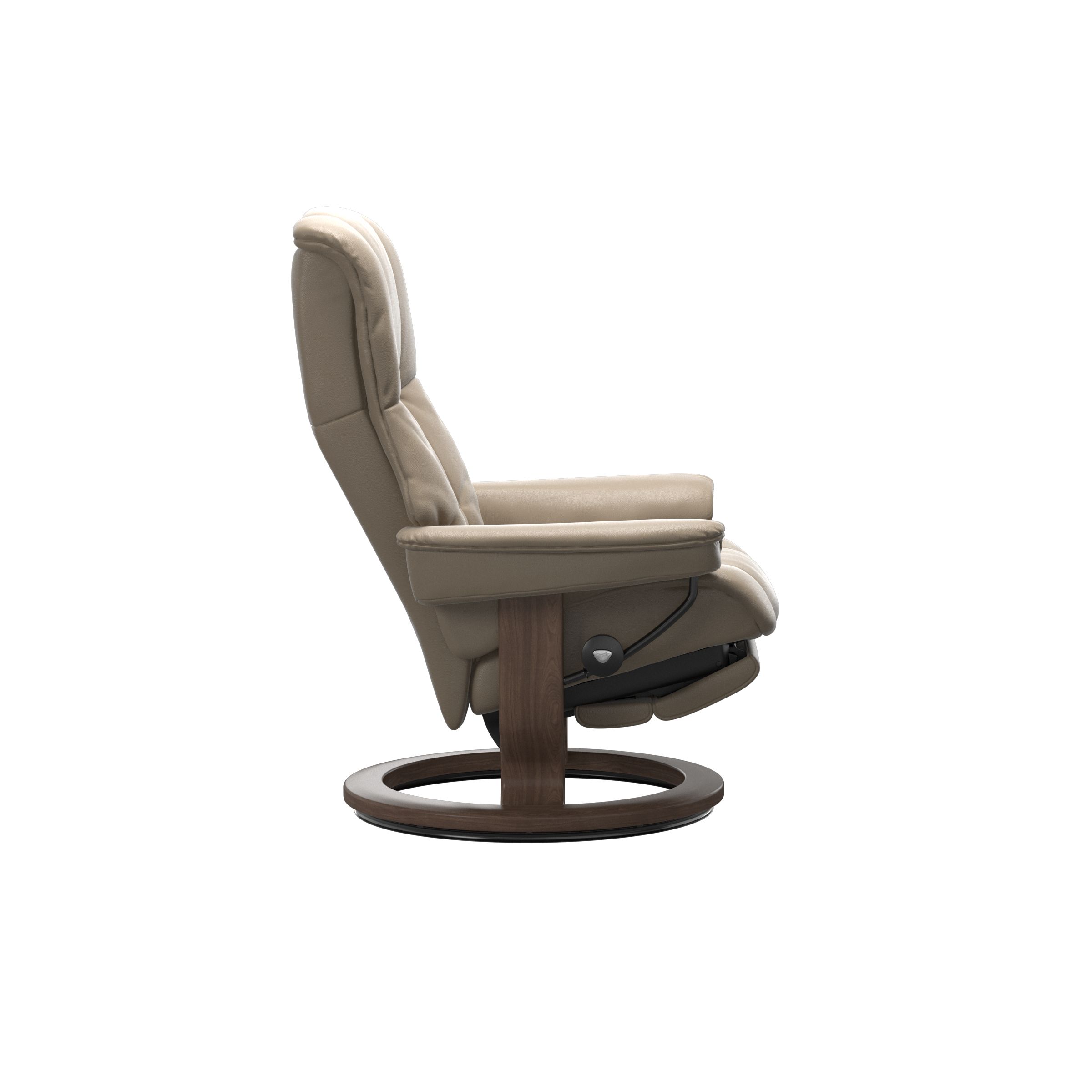 Elektrische relaxfauteuil Mayfair in leder Medium - Fog beige