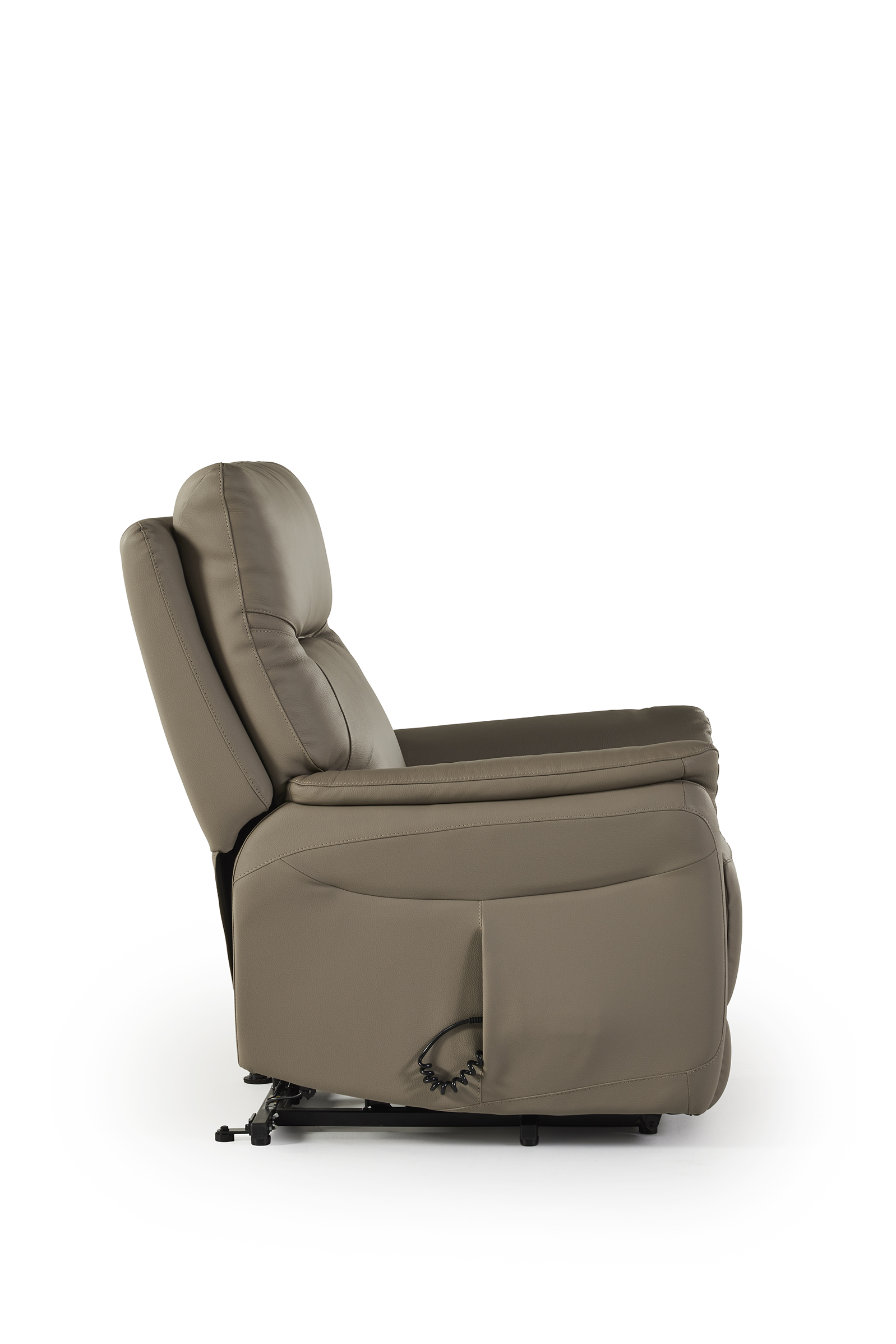 Elektrische relaxzetel met XL beensteun - taupe