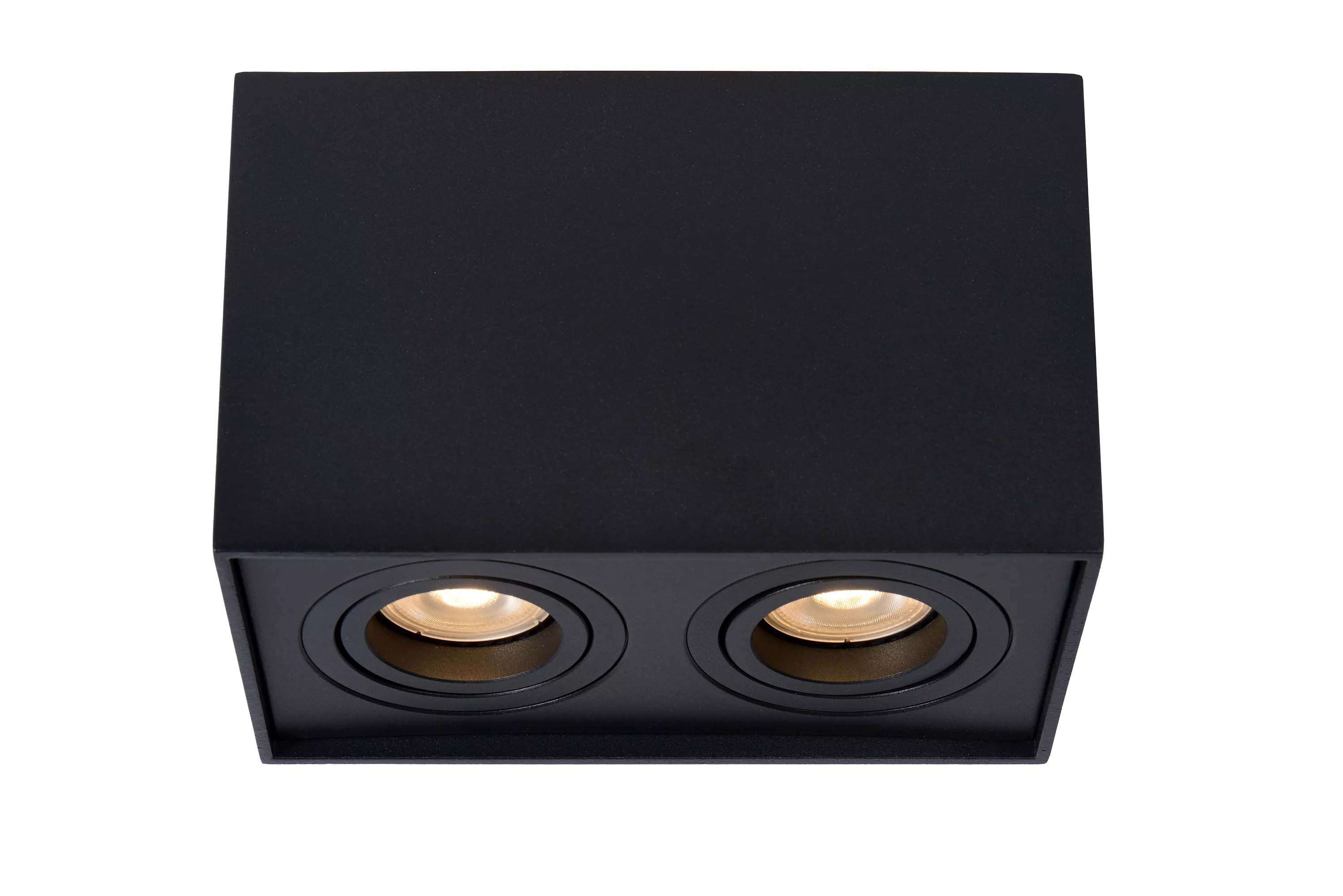 Plafondspot Tube 2xGU10 - zwart