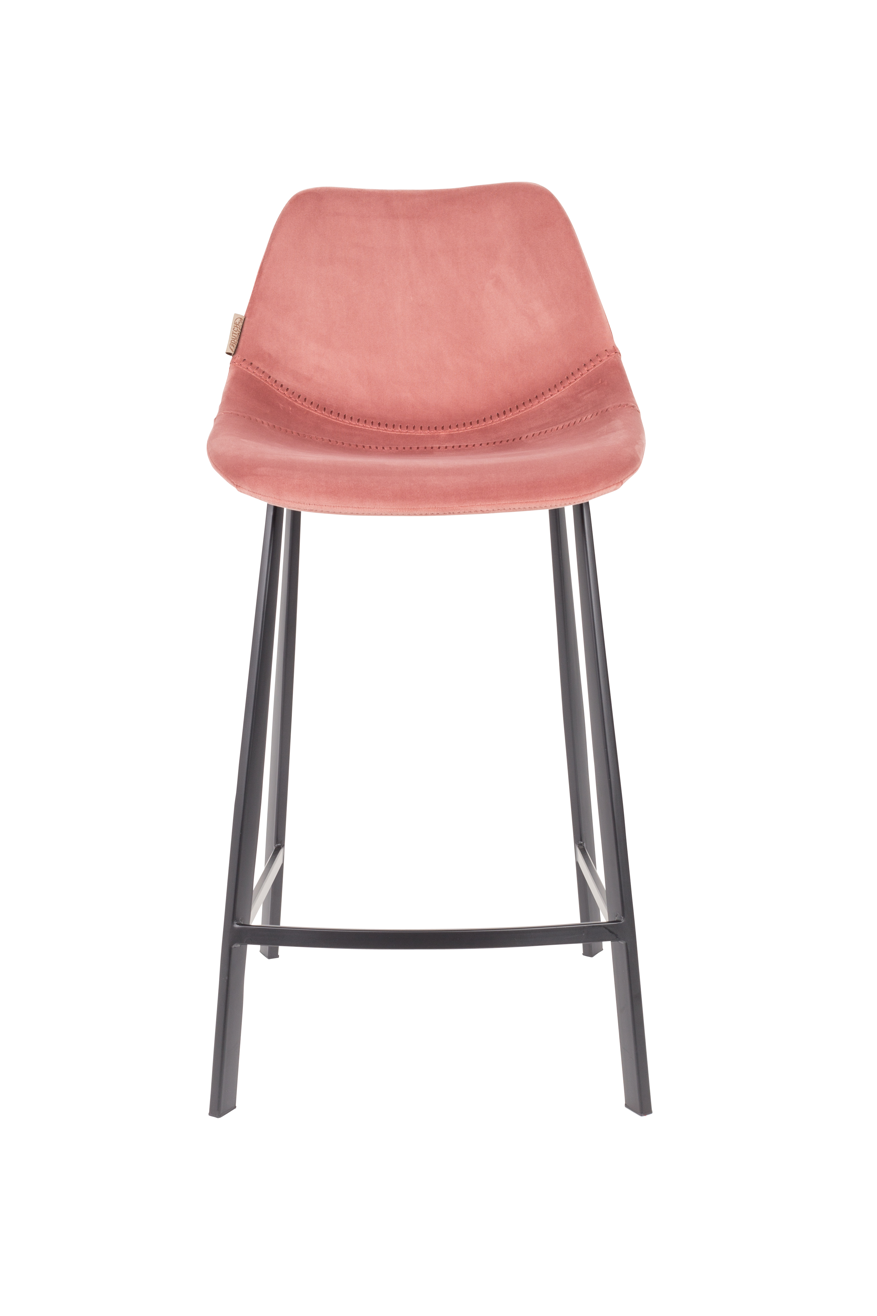 Counterstoel Franky in velvet 65cm - Old Pink