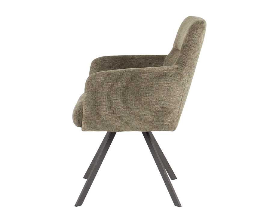 Kuipstoel met hoge rug - Hunter groen