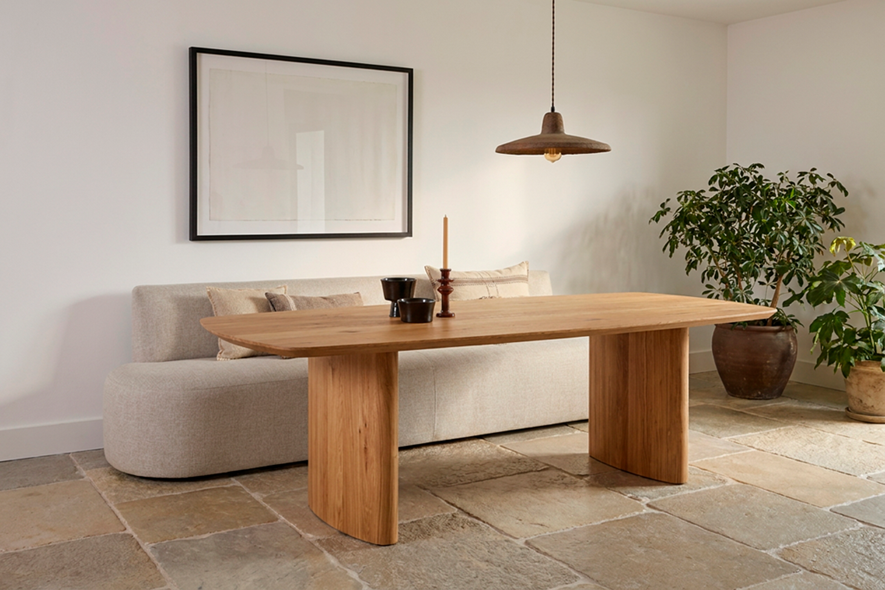 Eetkamerbank 300cm - ecru